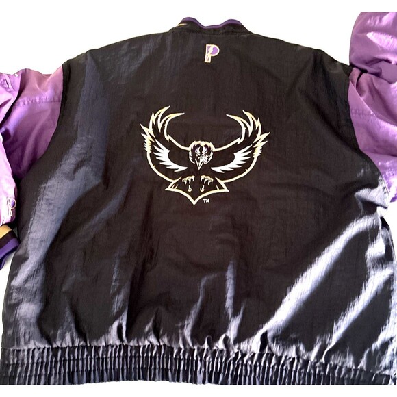 Vintage Men’s 1990’s Pro Player Baltimore Ravens Quilted Reversible Jacket XL - Picture 15 of 15